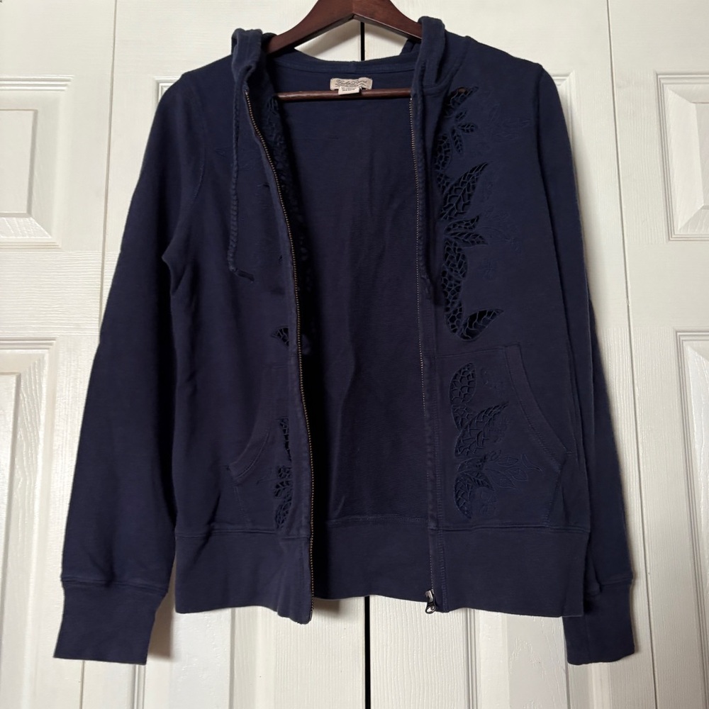 Lucky Brand Cutout Zip Hoodie - Picture 2 of 6
